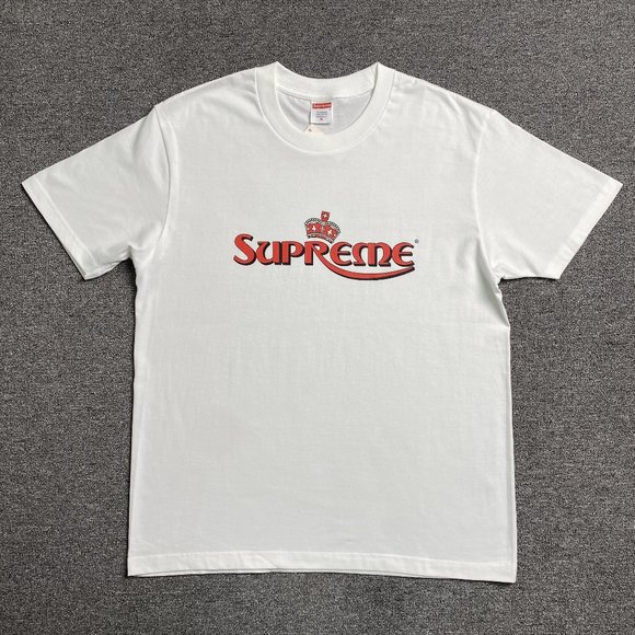 Supreme Crown Box Logo  Letter T-Shirt In White - Picture 1 of 6